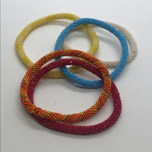 Roll On Bead Bracelet, set of 5 - Picture 2 of 9